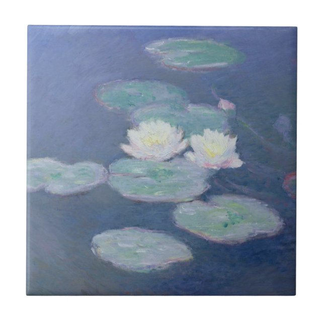 Water Lilies Evening Effect by Claude Monet Tile (Front)