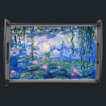 Water Lilies, famous 1919 painting by Claude Monet Serving Tray<br><div class="desc">Water Lilies,  famous 1919 artwork by French Impressionist artist Claude Monet</div>