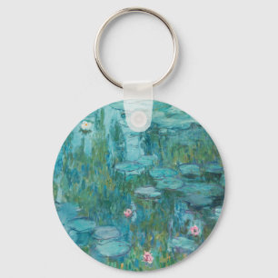 Water Lilies, Fine Art Oil Painting, Claude Monet Key Ring