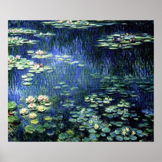Water lilies (Green) Poster (Front)