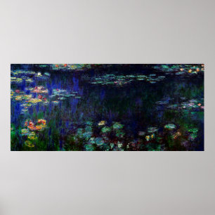 Water Lilies, Green Reflection,1920-1926 Poster