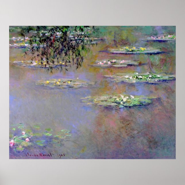 Water Lilies Impressionism Poster (Front)