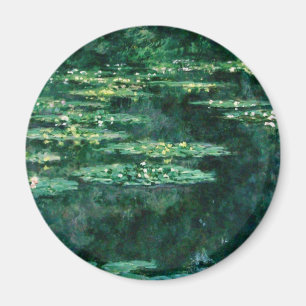 WATER LILIES IN GREEN POND by Claude Monet Magnet