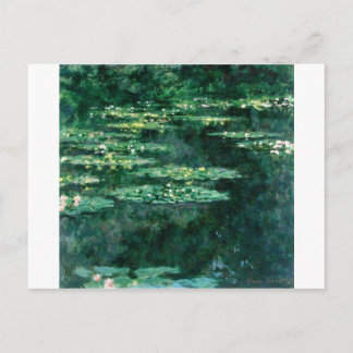 WATER LILIES IN GREEN POND by Claude Monet  Postcard