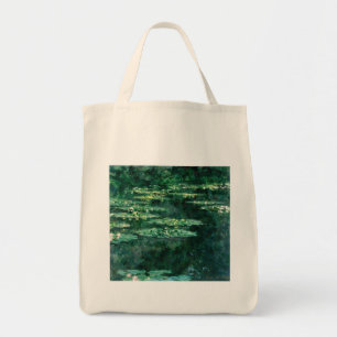 WATER LILIES IN GREEN POND TOTE BAG