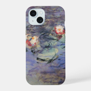 WATER LILIES IN PINK BLUE POND by Claude Monet  iPhone 15 Case