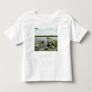 Water lilies in pond by ocean toddler T-Shirt