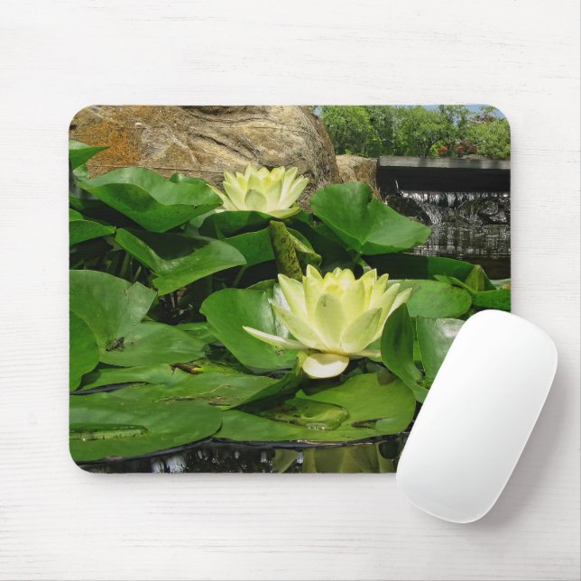 Water Lilies In Pond Mouse Pad (With Mouse)