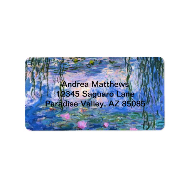Water Lilies Label (Front)