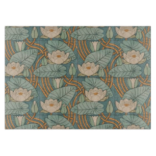 Water Lilies Lily Art Nouveau Nature Cutting Board