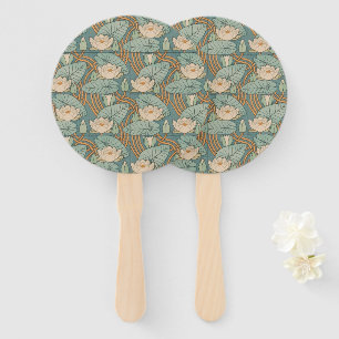 Water Lilies Lily Art Nouveau Nature Hand Fan
