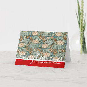 Water Lilies Lily Art Nouveau Nature Holiday Card