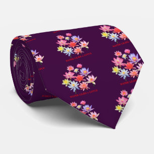 Water Lilies & Lotus Tie
