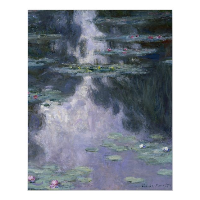 Water Lilies (Nympheas) Claude Monet Glossy Poster (Front)