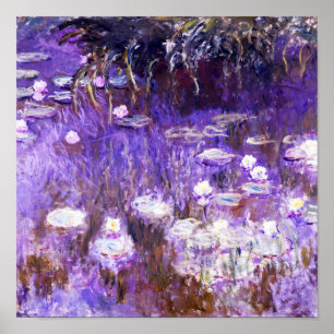Water Lilies painting by Claude Monet Poster