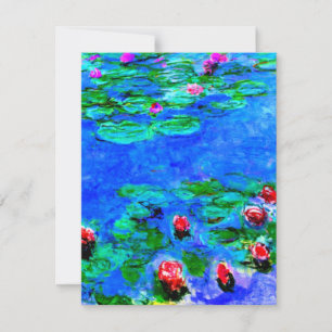 Water Lilies, Red, by Oscar-Claude Monet Card