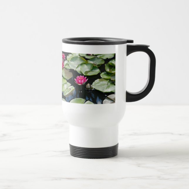water lilies travel mug (Right)