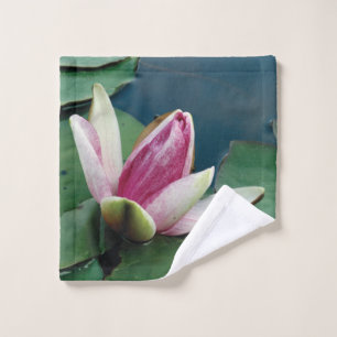 Water Lilly Floral Photo Bathroom Towel Set