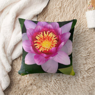 Water Lilly Flower Photography Cushion