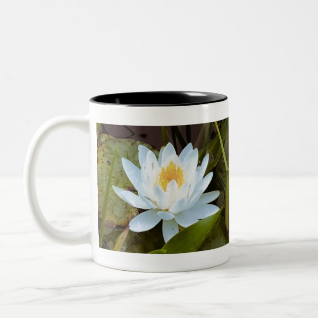 Water Lilly Two-Tone Coffee Mug (Left)