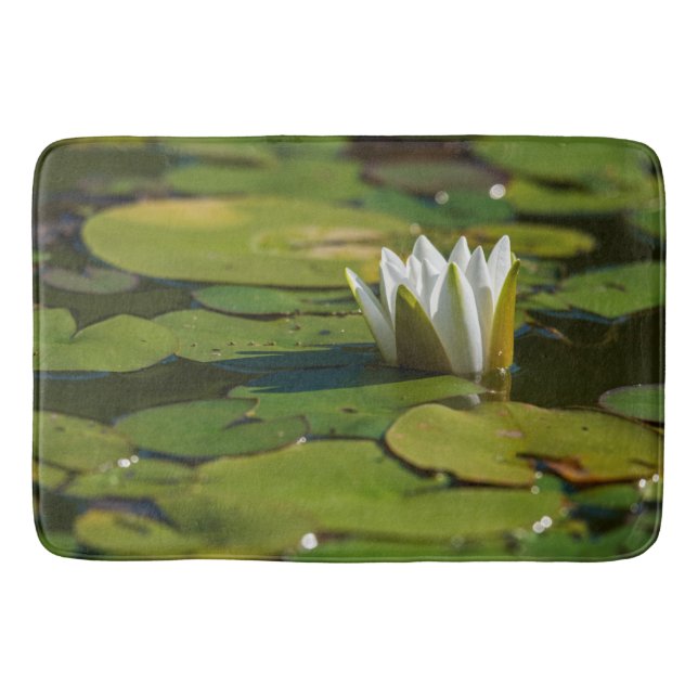 Water Lily Blossom Bath Mat (Front)
