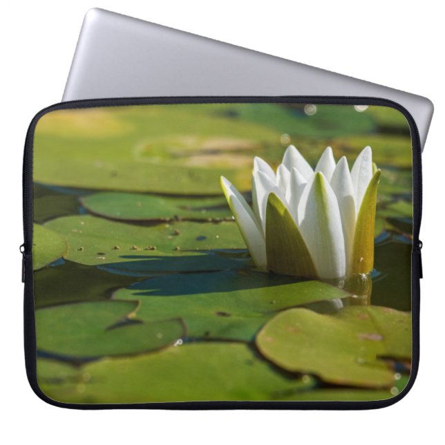 Water Lily Blossom Laptop Sleeve (Front)