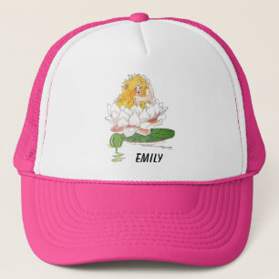 Water Lily Cute Flower Child Floral Fairy Girl Trucker Hat