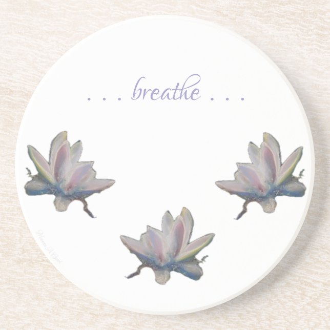 Water Lily Flower Maureen Girard Coaster (Front)