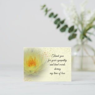 Water Lily Flower On Spring Thank You Card