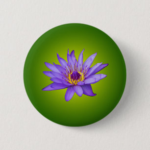 Water Lily Flower Pond Aquatic Purple Water Bloom 6 Cm Round Badge