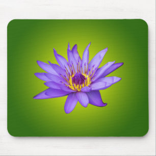 Water Lily Flower Pond Aquatic Purple Water Bloom Mouse Pad