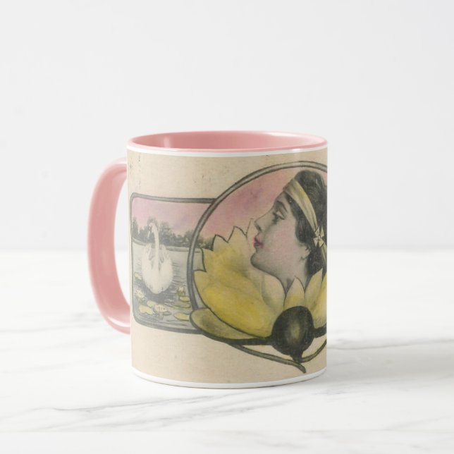 Water Lily Girl Mug (Front Left)