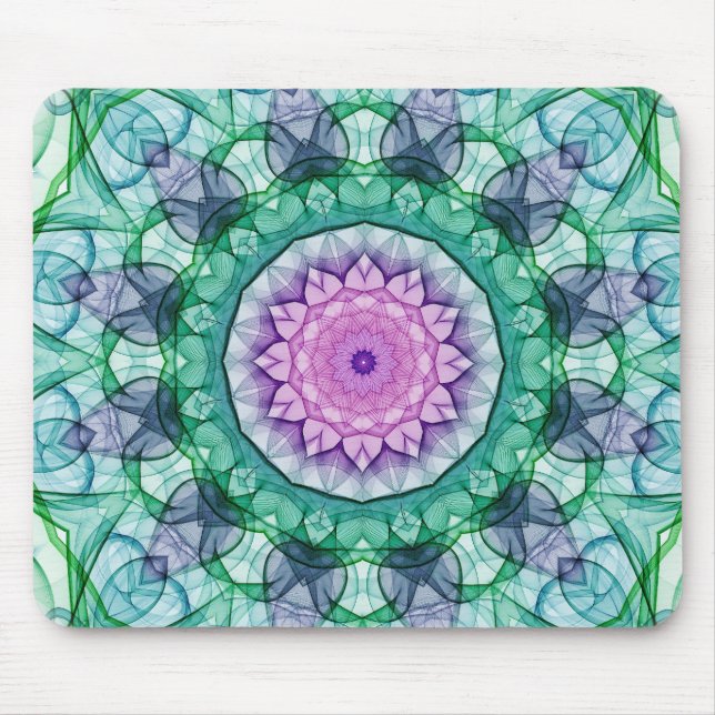 Water Lily kaleidoscope Mouse Pad (Front)