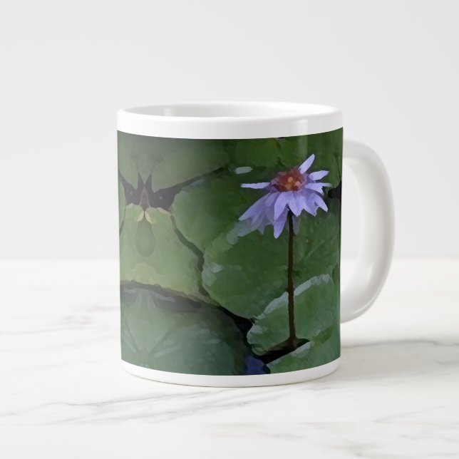 Water Lily Large Coffee Mug (Front Right)