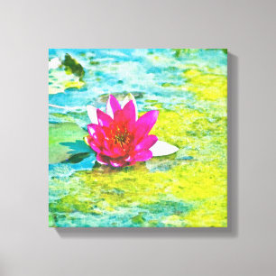 Water Lily Lilypad Canvas Print