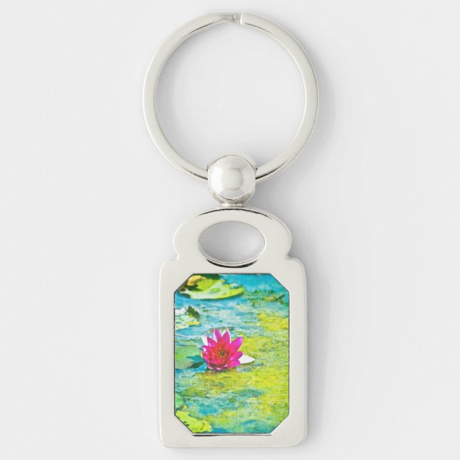 Water Lily Lilypad Key Ring (Front)