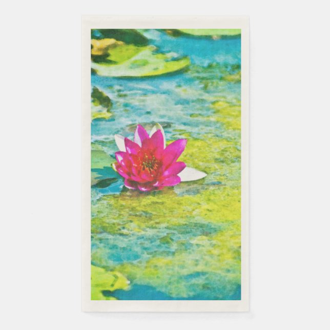 Water Lily Lilypad Napkin (Front)
