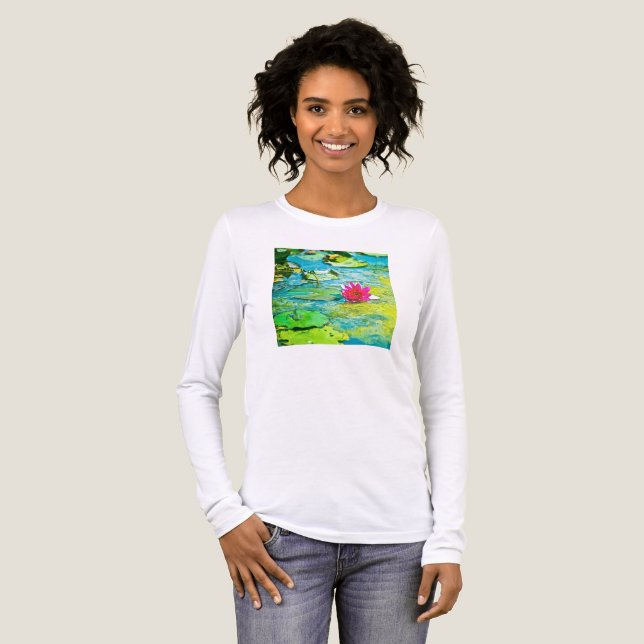 Water Lily Lilypad Tri-Blend Shirt (Front Full)