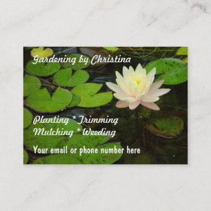 Water lily Lotus flower pond Business Cards