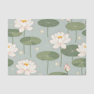 Water Lily Lotus Pond Pattern Tissue Paper