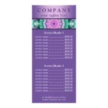 Water Lily mandala price list menu