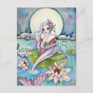 Water Lily Mermaid- Postcard