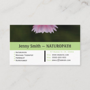 Water Lily Naturopath Appointment Business Card