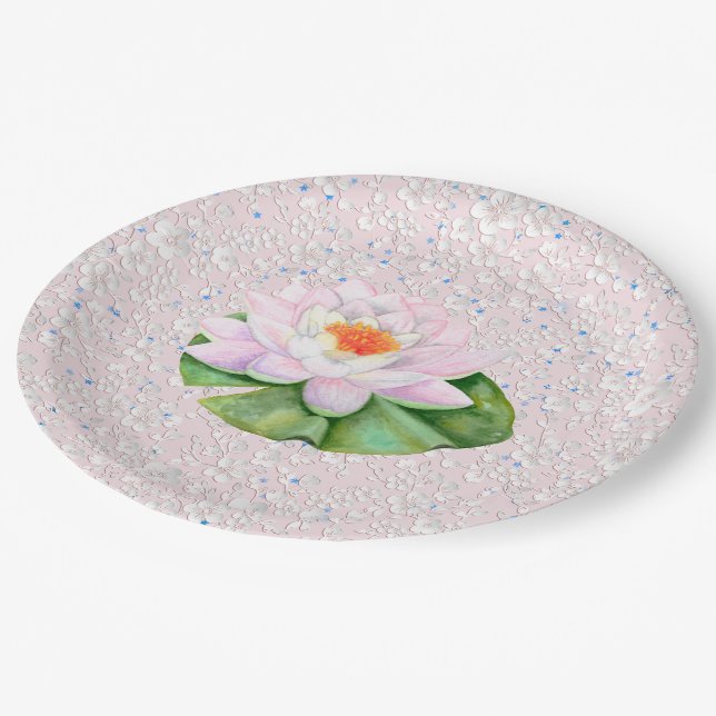 Water Lily Paper Plates (Angled)