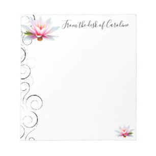 Water Lily Personalised Notepad