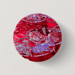 WATER LILY POND 3 CM ROUND BADGE