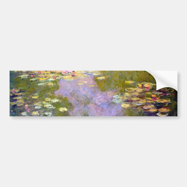 Water Lily Pond at Giverny, Claude Monet Bumper Sticker (Front)