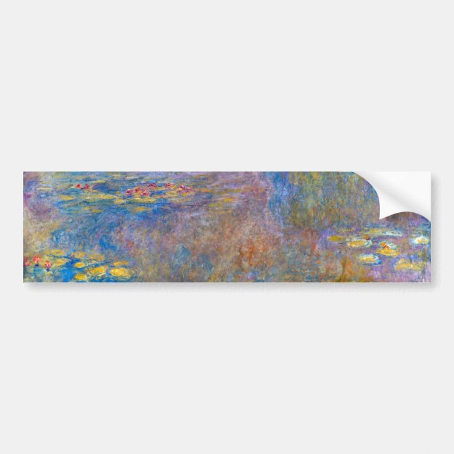 Water Lily Pond at Giverny, Claude Monet Bumper Sticker (Front)