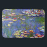 Water Lily Pond Claude Monet Fine Art Bath Mat<br><div class="desc">Water Lilies, c. 1916, is one in a series of water lily flower paintings by French Impressionism artist Claude Monet painting them at his garden pond beginning in the early 1900's. At that time, he constructed his flower garden with the intent to use it as inspiration to create plein air...</div>