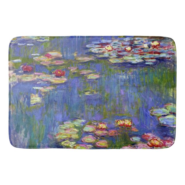 Water Lily Pond Claude Monet Fine Art Bath Mat (Front)